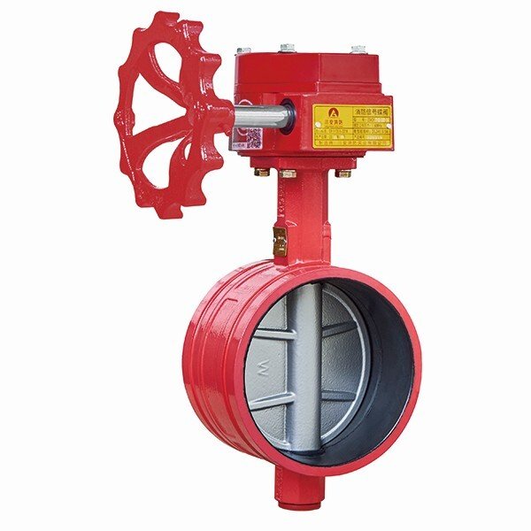 蜗轮沟槽消防信号蝶阀